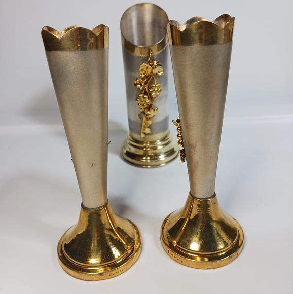 Vintage Set Sterling Silver Decorated Ornate Design Weighted Candlestick Holders - Picture 12 of 16